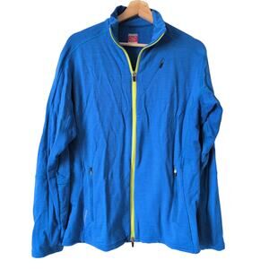 Icebreaker GT Merino Wool 260 Midweight Blue Full Zip Base Layer Top Men's XL